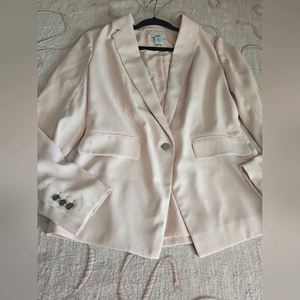 Bar III Pale Pink Single-Button Blazer